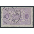 SWEDEN - 1874 6öre reddish violet Official (Tjänstemärke), perf. 14, used – Facit # TJ4a