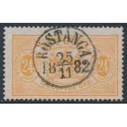 SWEDEN - 1881 24öre orange Official (Tjänstemärke), perf. 13, used – Facit # TJ20a