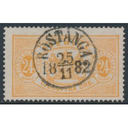 SWEDEN - 1881 24öre orange Official (Tjänstemärke), perf. 13, used – Facit # TJ20a