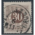 SWEDEN - 1872 30öre blackish brown Ring Type, perf. 14, used – Facit # 25f