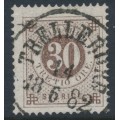SWEDEN - 1877 30öre olivish brown Ring Type, perf. 13, used – Facit # 35g