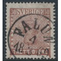 SWEDEN - 1858 30öre brown Coat of Arms, used – Facit # 11e1