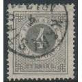 SWEDEN - 1876 4öre grey Ring Type, perf. 14, used – Facit # 18a