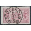 SWEDEN - 1874 50öre violet-carmine Official (Tjänstemärke), perf. 14, used – Facit # TJ9a