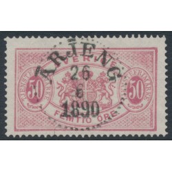 SWEDEN - 1881 50öre carmine Large Official (Tjänstemärke), perf. 13, used – Facit # TJ22Ae