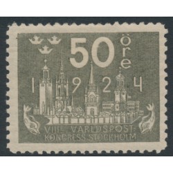 SWEDEN - 1924 50öre grey World Postal Congress, MH – Facit # 205