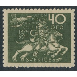 SWEDEN - 1924 40öre olive-green UPU Anniversary, MH – Facit # 218