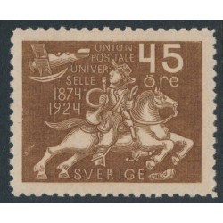 SWEDEN - 1924 45öre brown UPU Anniversary, MH – Facit # 219