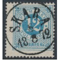SWEDEN - 1872 12öre dull ultramarine-blue Ring Type, perf. 14, used – Facit # 21b