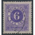 SWEDEN - 1872 6öre ultramarine-violet Ring Type, perf. 14, used – Facit # 20b