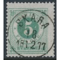 SWEDEN - 1877 5öre grey-green Ring Type, perf. 13, used – Facit # 30a