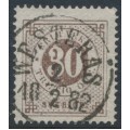 SWEDEN - 1877 30öre dull brown Ring Type, perf. 13, used – Facit # 35f