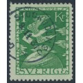 SWEDEN - 1924 1Kr green UPU Anniversary, used – Facit # 223