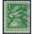 SWEDEN - 1924 1Kr green UPU Anniversary, used – Facit # 223