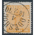 SWEDEN - 1858 24öre reddish orange Coat of Arms, used – Facit # 10h2