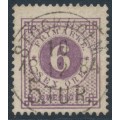 SWEDEN - 1877 6öre bluish lilac Ring Type, perf. 13, used – Facit # 31j