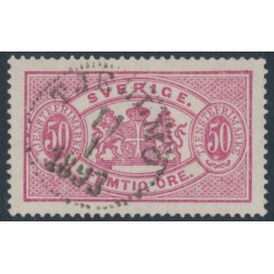 SWEDEN - 1881 50öre carmine Large Official (Tjänstemärke), perf. 13, used – Facit # TJ22Ag