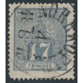 SWEDEN - 1869 17öre grey Lying Lion, used – Facit # 15c