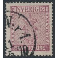 SWEDEN - 1858 50öre violet-rose Coat of Arms, used – Facit # 12g