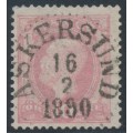 SWEDEN - 1886 10öre dull rose Oscar II with posthorn, used – Facit # 45d