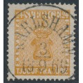 SWEDEN - 1858 24öre orange Coat of Arms, used – Facit # 10d2