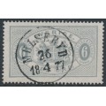 SWEDEN - 1874 6öre grey Official (Tjänstemärke), perf. 14, used – Facit # TJ4b