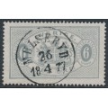 SWEDEN - 1874 6öre grey Official (Tjänstemärke), perf. 14, used – Facit # TJ4b