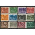 SWEDEN - 1924 5öre to 80öre World Post Congress short set of 12, MH – Facit # 196-207