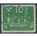 SWEDEN - 1924 10öre green Postal Congress, lines watermark, used – Facit # 197cx