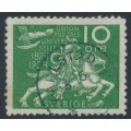 SWEDEN - 1924 10öre green UPU Anniversary, lines watermark, used – Facit # 212cx