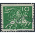 SWEDEN - 1924 10öre green UPU Anniversary, lines watermark, used – Facit # 212cx