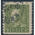 SWEDEN - 1929 40öre olive King Gustav V (type I), used – Facit # 189Aa