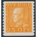 SWEDEN - 1936 25öre orange Gustav V, white paper, MNH – Facit # 184