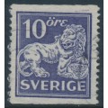 SWEDEN - 1926 10öre violet Lion, perf. 13, no watermark, used – Facit # 144Ea