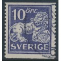 SWEDEN - 1934 10öre violet Lion, type II, perf. 13, no watermark, used – Facit # 146Ea