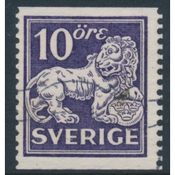 SWEDEN - 1934 10öre deep violet Lion, type II, perf. 13, no watermark, used – Facit # 146Eb