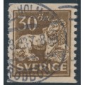 SWEDEN - 1920 30öre brown Lion, perf. 2-sides, lines watermark, used – Facit # 148Acx