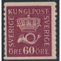 SWEDEN - 1934 60öre carmine Crown & Posthorn on white paper, MH – Facit # 163b