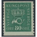 SWEDEN - 1920 80öre green Crown & Posthorn, ‘\’ watermark, MNH – Facit # 165cc