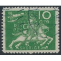 SWEDEN - 1924 10öre green UPU, lines + KPV watermark, used – Facit # 212cxz