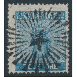 SWEDEN - 1858 12öre light blue Coat of Arms, star cancel – Facit # 9d1