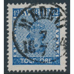SWEDEN - 1858 12öre deep blue Coat of Arms, used – Facit # 9b2