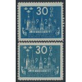 SWEDEN - 1924 30öre both shades World Postal Congress, MNH – Facit # 201a+201b