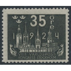 SWEDEN - 1924 35öre grey-black World Postal Congress, MNH – Facit # 202