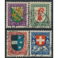 SWITZERLAND - 1926 Pro Juventute set of 4, used – Michel # 218-221