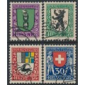 SWITZERLAND - 1925 Pro Juventute set of 4, used – Michel # 214-217