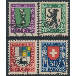 SWITZERLAND - 1925 Pro Juventute set of 4, used – Michel # 214-217
