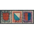 SWITZERLAND - 1920 Pro Juventute set of 3, used – Michel # 153-155