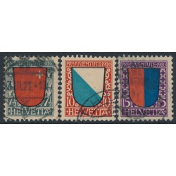 SWITZERLAND - 1920 Pro Juventute set of 3, used – Michel # 153-155