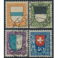 SWITZERLAND - 1922 Pro Juventute set of 4, used – Michel # 175-178